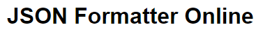 JSON Formatter Online